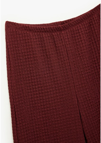 Beli Lastikli Dokulu Geniş Paça Pantolon modelleri