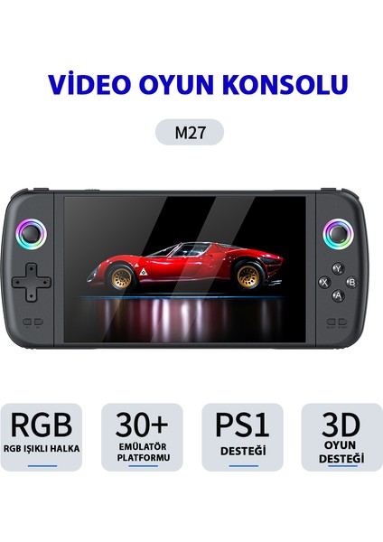 M27 7.0 Inç HDMI Çıkışlı Taşınabilir Retro Oyun Konsolu Atari 20000 Oyun fırsatları