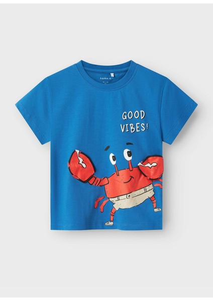 Nmmfısh Nreg Ss Top Box Mavi Erkek Çocuk Kısa Kol T-Shirt