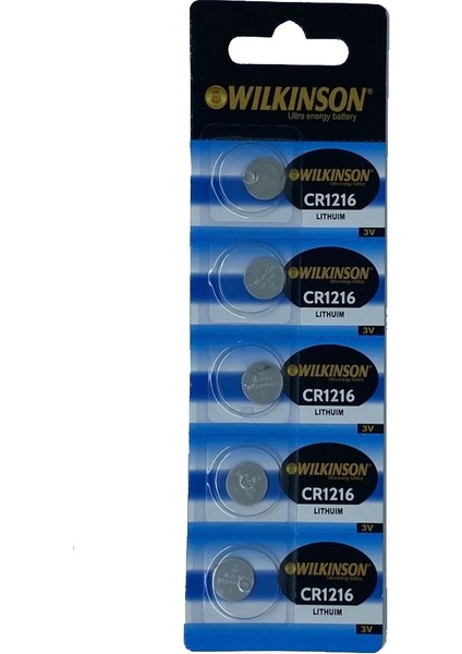 Wılkınson 1216 3V Lityum Düğme Pil 5'li Paket