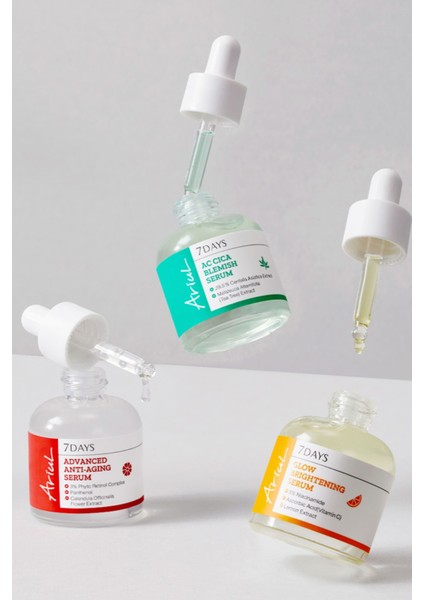 7 Days Ac Cica Blemish Serum 20ML - %30 Centella Asiatica & Salisilik Asit Vegan Serum