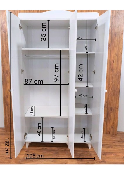 Pancur Maxi 3 Kapaklı MDF Gardırop indirimleri