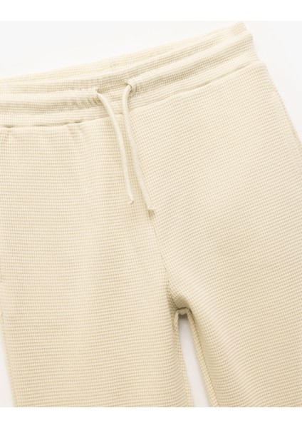 Pamuklu Beli Bağcıklı Dokulu Basic Jogger Eşofman Altı modelleri