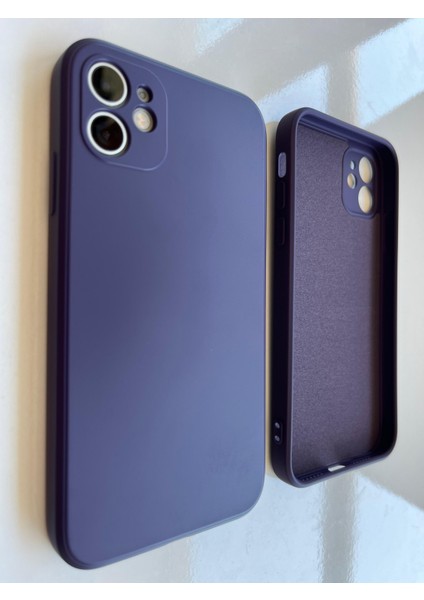 İphone 11 İle Uyumlu Köşeli Kalıp ( 12 GÖRÜNÜMLÜ) Lansman İçi Kadife Esnek Silikon Kılıf