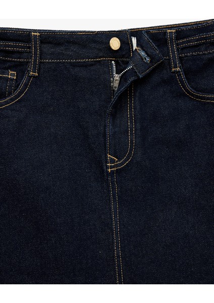 Kemer Detaylı A Kesim Mini Denim Etek fırsatları