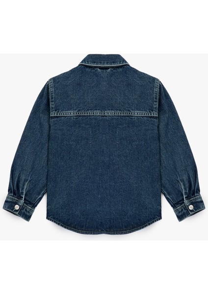 Pamuklu Cep Detaylı Uzun Kollu Jean Ceket fiyatları