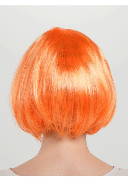 Turuncu Renk Parti Peruğu Küt Saç fiyatları