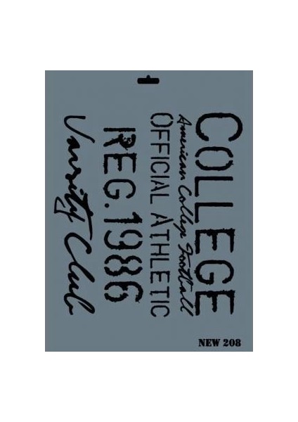 Rich New Seri N-208 Stencil 35X25 cm