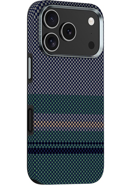 iPhone 17 Pro Uyumlu Kılıf M-Safe Özellikli Karbon Fiber Benks Aurora Armorpro Kevlar Kapak Yeşil modelleri