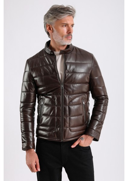 Gabriel Erkek Şişme Hakiki Deri Mont fırsatları