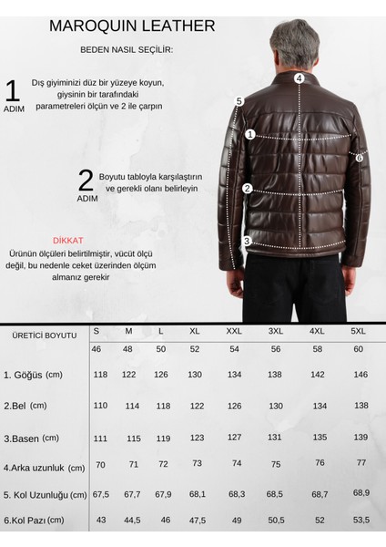 Gabriel Erkek Şişme Hakiki Deri Mont