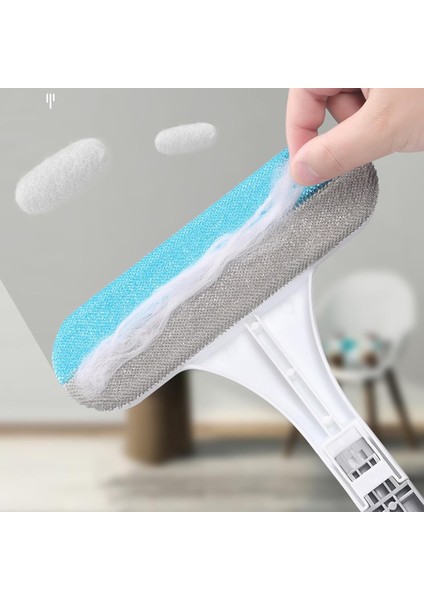 4 In 1 Evcil Hayvan Kedi Köpek Mobilya Halı Için Tüy Temizleme Fırçası Uzun Saplı Ergonomik Çok Amaçlı