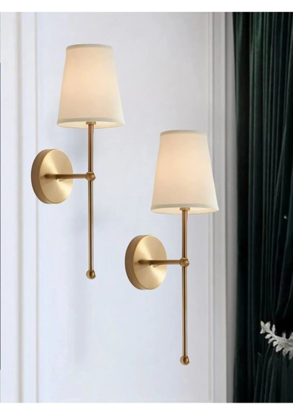Modern Tasarım 1 Adet Duvar Ledli Pilli Aplik Tak Çalıştır Eskitme Gold Krem Abajur Gün Işığı Pilli fiyatları