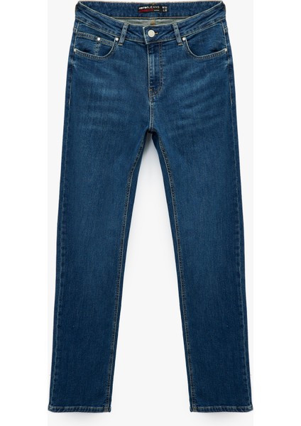 Cepli Straight Fit Düz Paça Jean Pantolon - Mark Straight Jeans