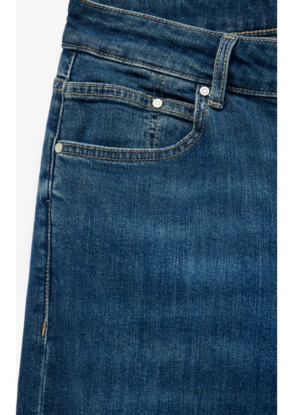 Cepli Straight Fit Düz Paça Jean Pantolon - Mark Straight Jeans fırsatları