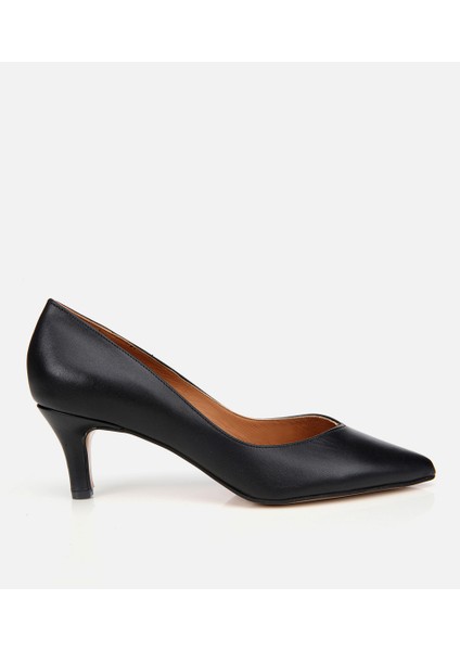 01AYH312520A100 KADIN Deri Siyah Ince Topuklu Stiletto