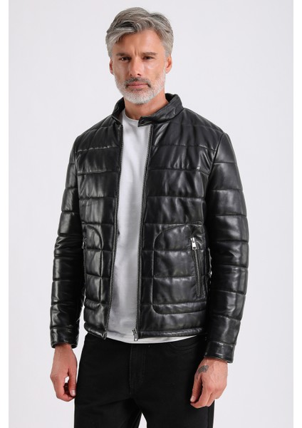 Gabriel Erkek Şişme Hakiki Deri Mont modelleri