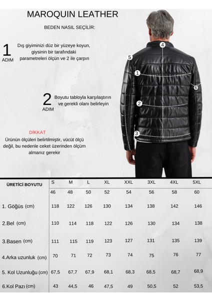 Gabriel Erkek Şişme Hakiki Deri Mont