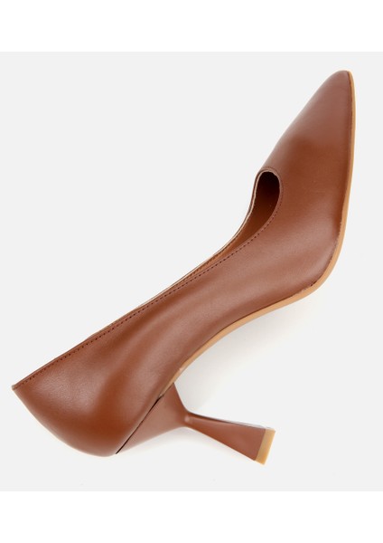 01AYH312510A370 KADIN Deri Taba Esnek Tabanlı Stiletto