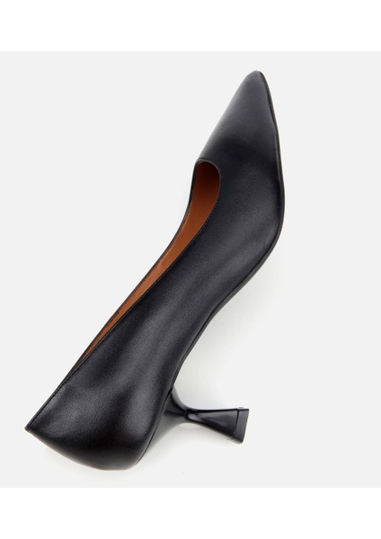 01AYH312480A100 KADIN Deri Siyah Esnek Tabanlı Stiletto