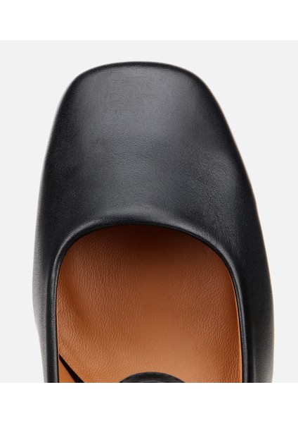 01AYH312610A100 KADIN Deri Siyah Mary Jane Kalın Topuklu Ayakkabı