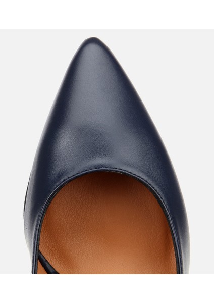 01AYH312510A680 KADIN Deri Lacivert Esnek Tabanlı Stiletto