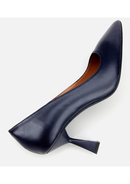 01AYH312510A680 KADIN Deri Lacivert Esnek Tabanlı Stiletto