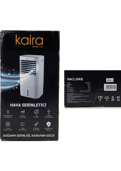 Dacl10kb 10 Lt Sessiz Portatif Hava Serinletici Uzaktan Kumandalı Su Ve Buz Hazneli indirimleri