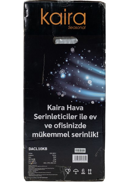 Dacl10kb 10 Lt Sessiz Portatif Hava Serinletici Uzaktan Kumandalı Su Ve Buz Hazneli