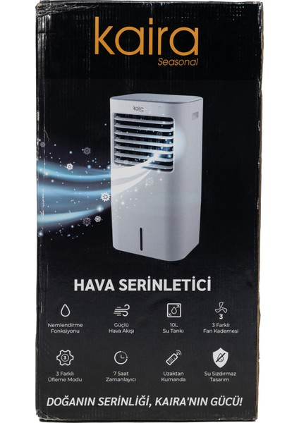 Dacl10kb 10 Lt Sessiz Portatif Hava Serinletici Uzaktan Kumandalı Su Ve Buz Hazneli