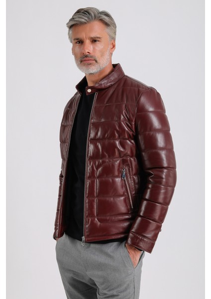 Gabriel Erkek Şişme Hakiki Deri Mont modelleri