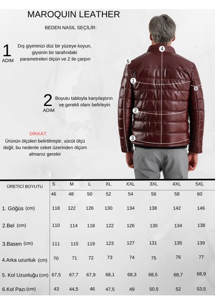 Gabriel Erkek Şişme Hakiki Deri Mont