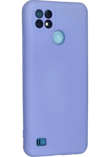 Bfs Realme C21 Kılıf Nano Içi Kadife Silikon - Lila