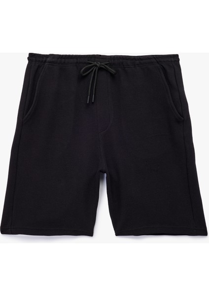 Beli Bağcıklı Pamuklu Cep Detaylı Spor Şort