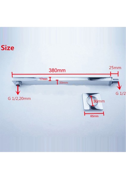 Paslanmaz Kare Duş Borusu Yedek Parça, Dayanıklı ve Şık Tasarım fırsatları