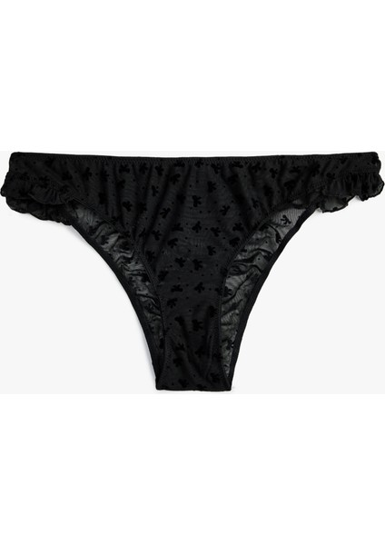 Fırfır Detaylı Rahat Kalıp Dantelli Brief Külot fiyatları