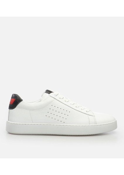 02AYH28153XA900 Deri Beyaz Erkek Spor Ayakkabı