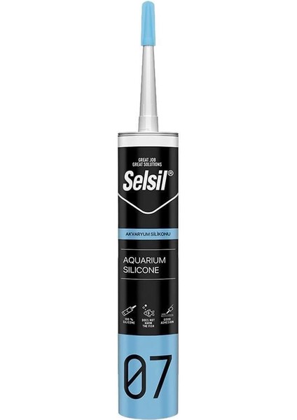 Selsil 07 Akvaryum Silikonu Şeffaf 280 ml