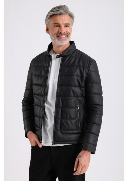 Gabriel Erkek Şişme Hakiki Deri Mont modelleri