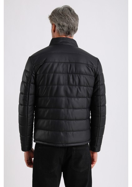 Gabriel Erkek Şişme Hakiki Deri Mont