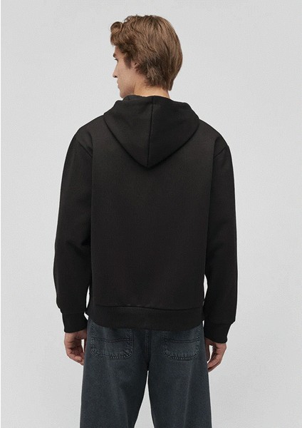 Logolu Kapüşonlu Fermuarlı Siyah Sweatshirt 066979-900 fırsatları