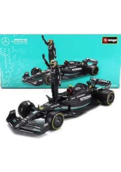 Formula 1 Mercedes F1 W14 Lewis Hamilton 1/24 Diecast Model Koleksiyon Araba ve Özel Figür
