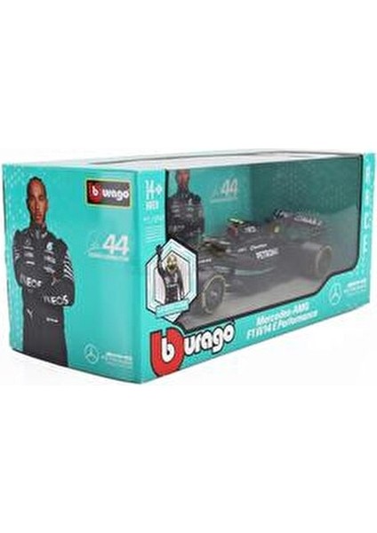 Formula 1 Mercedes F1 W14 Lewis Hamilton 1/24 Diecast Model Koleksiyon Araba ve Özel Figür