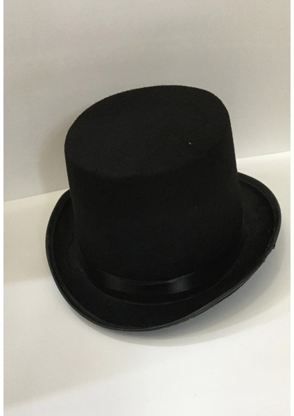 Yetişkinler Için Siyah Renk Ringmaster Sihirbaz Şapkası Fötr Şapka 15 cm fırsatları