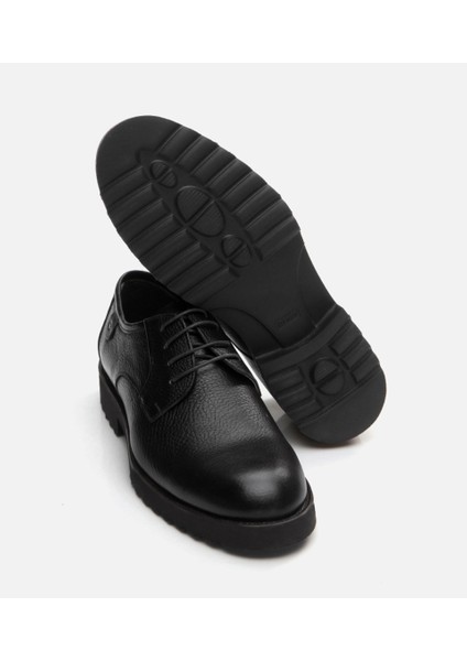 02Ayh292480A100 Deri Siyah Erkek Günlük Ayakkabı