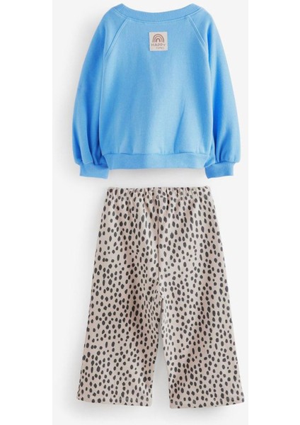 Hello Kedi Desenli Kız Çocuk 2 li takım - Açık Mavi fiyatları