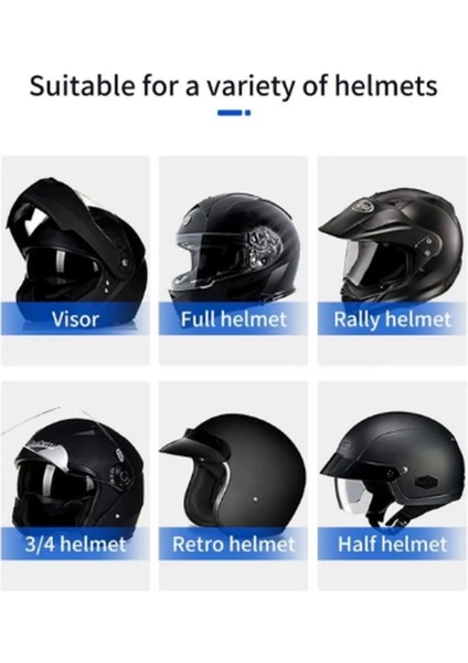 BT31 Kask Kulaklık Bluetooth 5.0 Motosiklet Interkom Su Geçirmez Kablosuz Kulaklık