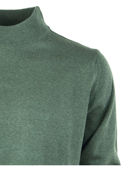 Erkek Kazak Balıkçı Yaka Yün Tarzı Dokuma Klasik Model Tam Kalıp