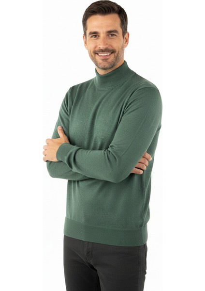 Erkek Kazak Balıkçı Yaka Yün Tarzı Dokuma Klasik Model Tam Kalıp modelleri