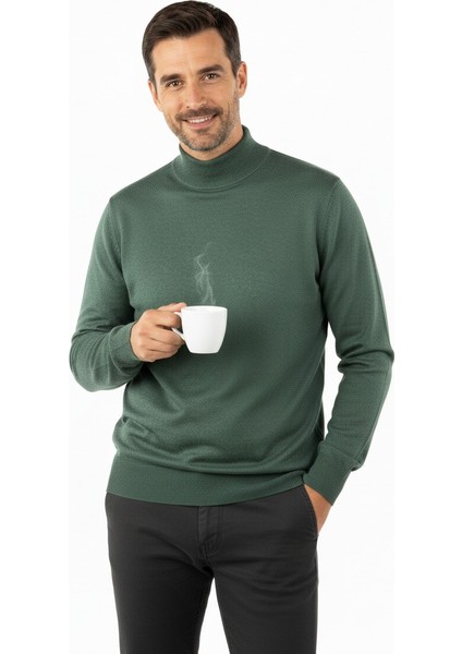 Erkek Kazak Balıkçı Yaka Yün Tarzı Dokuma Klasik Model Tam Kalıp indirimleri